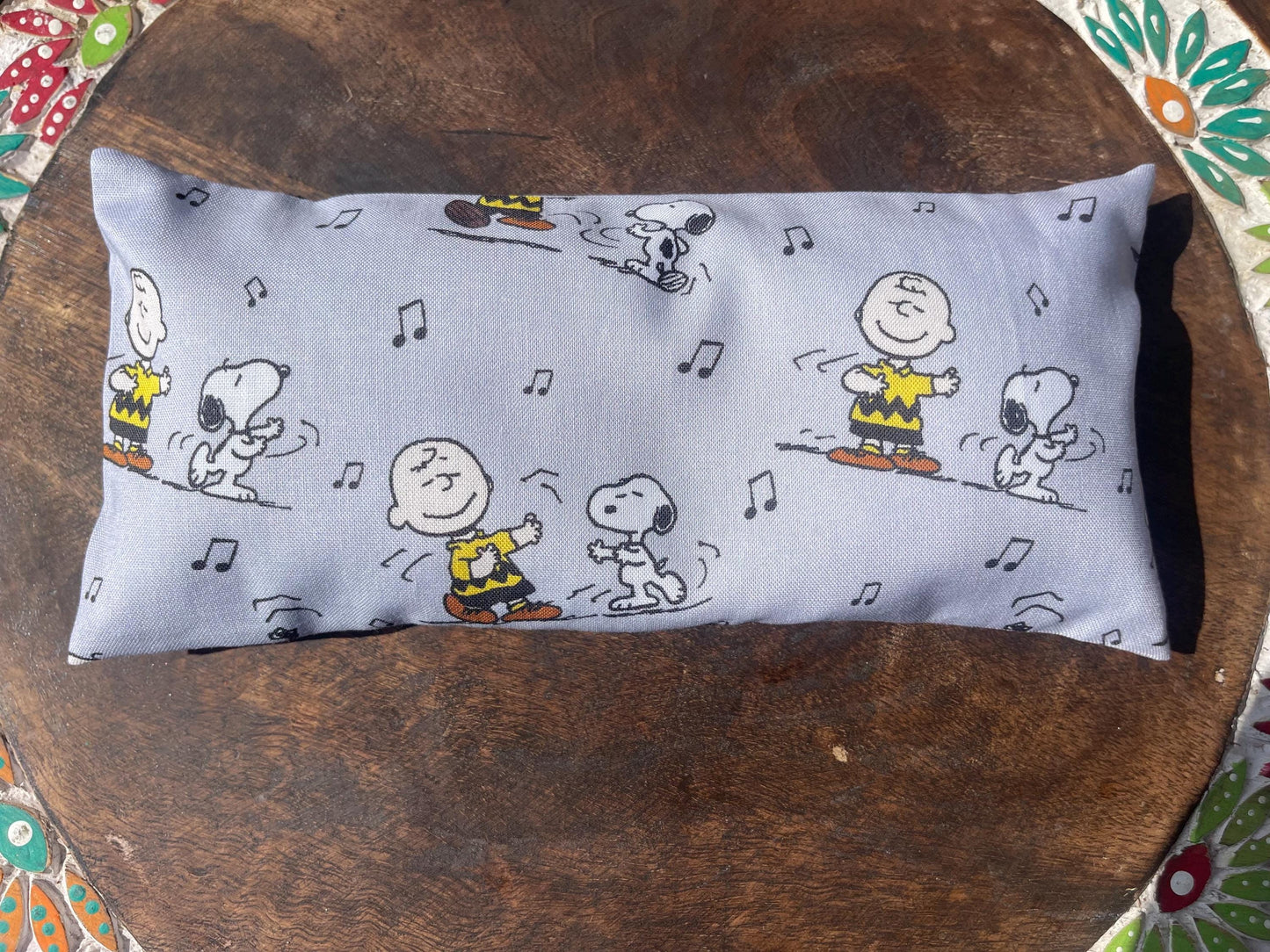 Snoopy/ The peanuts gang Eye Pillow with removable cover filled with Lavender/Flaxseed