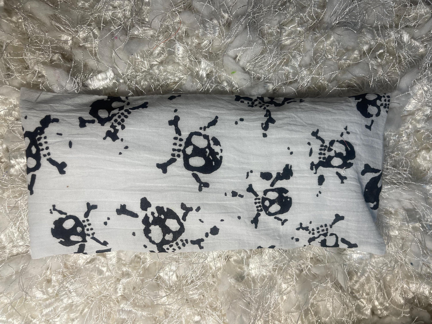 Skull Eye Pillow filled with Lavender/Flaxseed