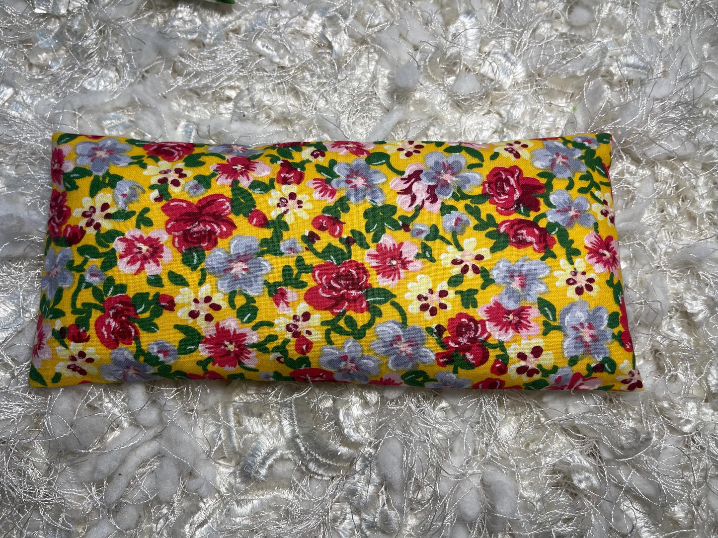 Floral Fabric Yoga Eye Pillow Lavender/Flaxseed