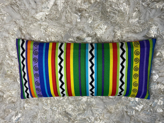 Mexican Serape Eye Pillow with removable cover filled with Lavender/Flaxseed