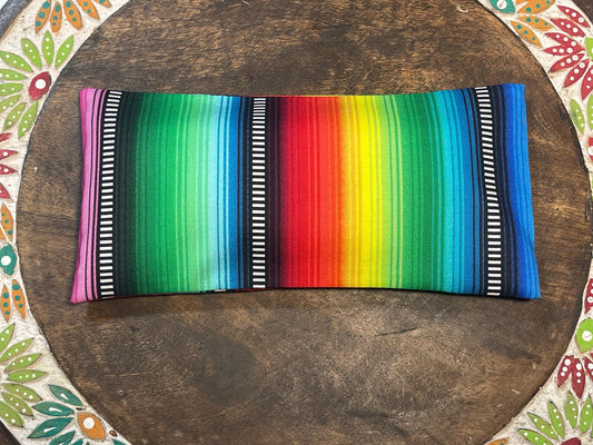 Mexican Serape Eye Pillow with removable cover filled with Lavender/Flaxseed