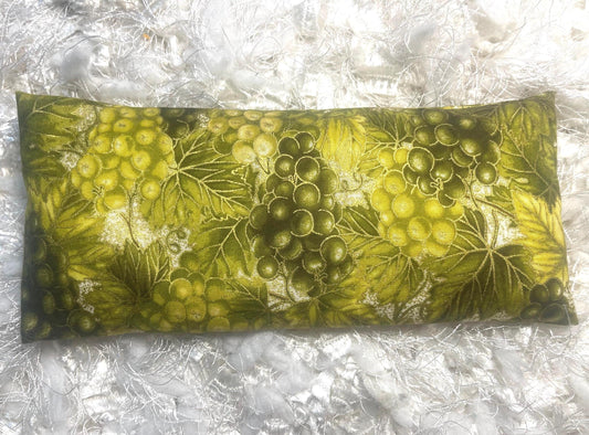 Green grape vine Eye Pillow with removable cover filled with Lavender/Flaxseed