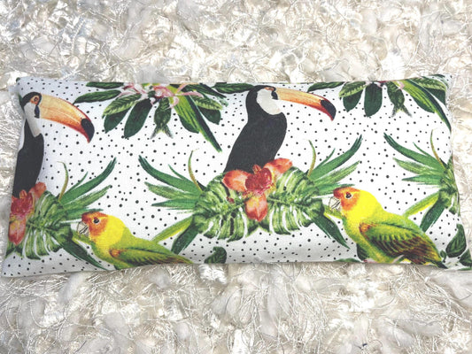 White Bird Eye Pillow with removable cover filled with Lavender/Flaxseed