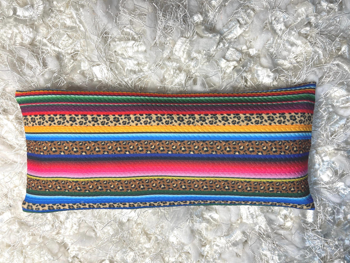 Mexican Serape Eye Pillow with removable cover filled with Lavender/Flaxseed