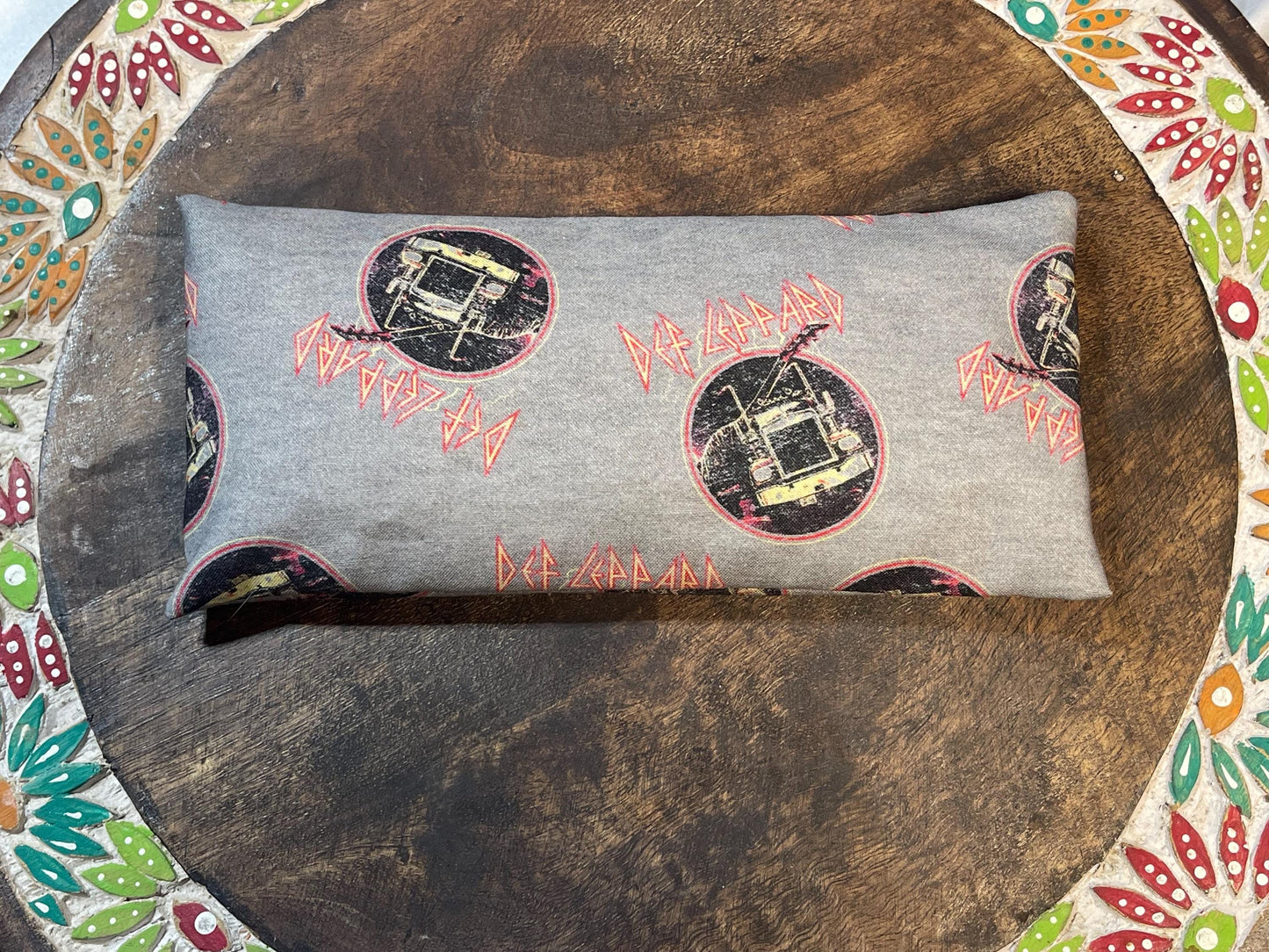Def Leppard Eye Pillow with removable cover filled with Lavender/Flaxseed