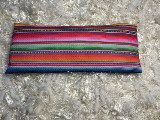 Mexican Serape Eye Pillow with removable cover filled with Lavender/Flaxseed