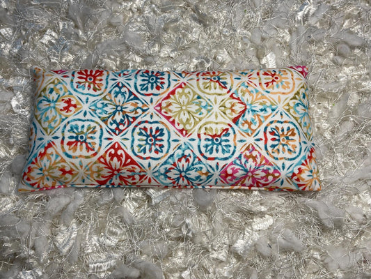 Talavera Tile  Eye Pillow with removable cover filled with Lavender/Flaxseed