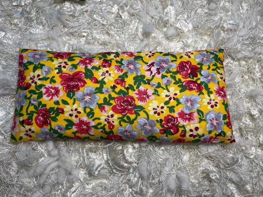 Floral Fabric Yoga Eye Pillow Lavender/Flaxseed
