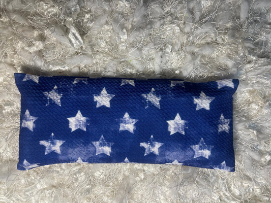 Blue/White Stars Eye Pillow with removable cover filled with Lavender/Flaxseed