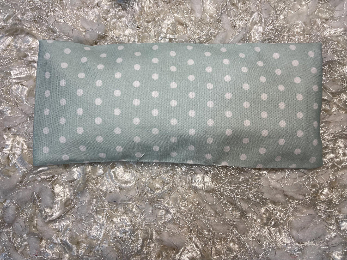 Sage print Eye Pillow with removable cover filled with Lavender/Flaxseed