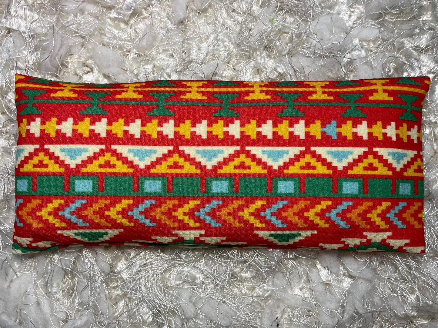 Mexican Serape Eye Pillow with removable cover filled with Lavender/Flaxseed