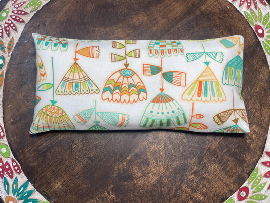 Vintage Umbrellas Eye Pillow with removable cover filled with Lavender/Flaxseed