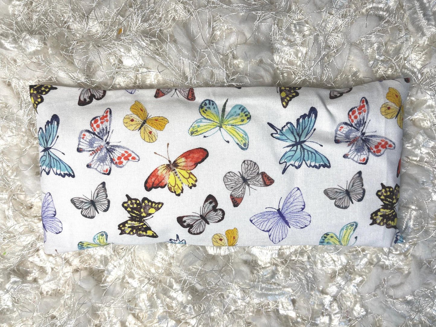 Butterfly  Eye Pillow with removable cover filled with Lavender/Flaxseed