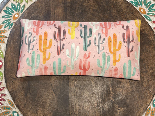 Cactus  Eye Pillow with removable cover filled with Lavender/Flaxseed