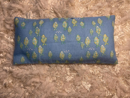 Fish Flannel Eye Pillow with removable cover filled with Lavender/Flaxseed
