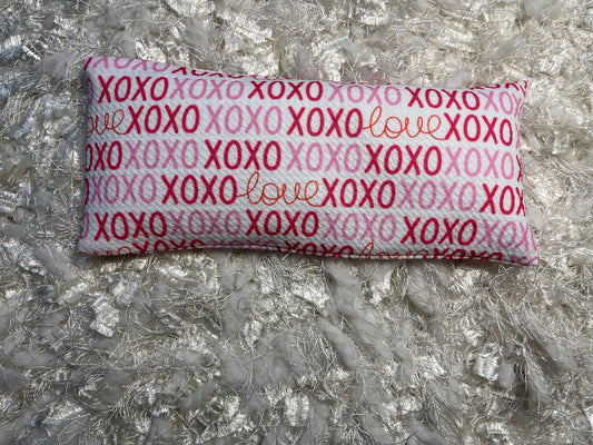 XOXO Pink & Red Love Eye Pillow with removable cover filled with Lavender/Flaxseed