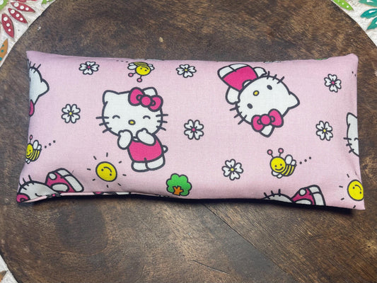 Pink Hello Kitty  Eye Pillow with removable cover filled with Lavender/Flaxseed