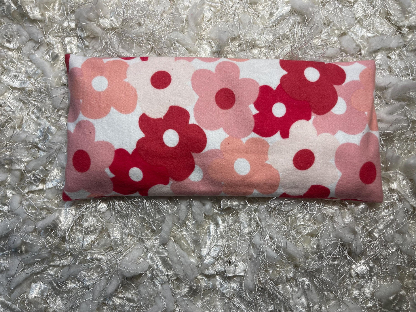 Floral Flannel Eye Pillow with removable cover filled with Lavender/Flaxseed