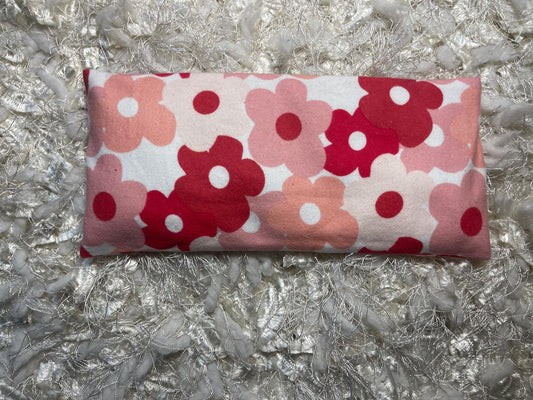 Floral Flannel Eye Pillow with removable cover filled with Lavender/Flaxseed