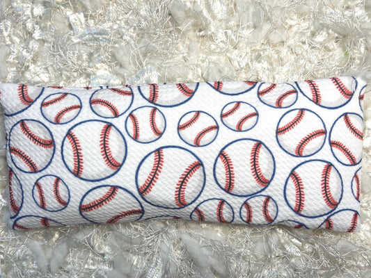 White Baseball Eye pillow with removable cover filled with Lavender/Flaxseed