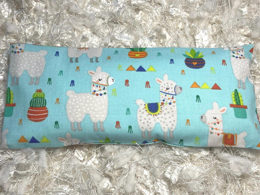 Cactus & Lama Eye Pillow with removable cover filled with Lavender/Flaxseed