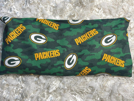 Green Bay Packers Eye Pillow with removable cover filled with Lavender/Flaxseed