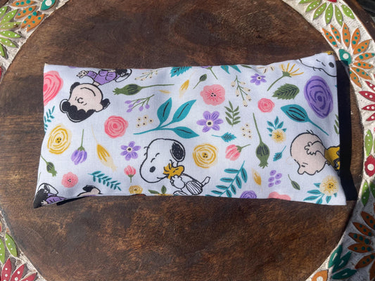 Floral Snoopy/ The peanuts gang  Eye Pillow with removable cover filled with Lavender/Flaxseed