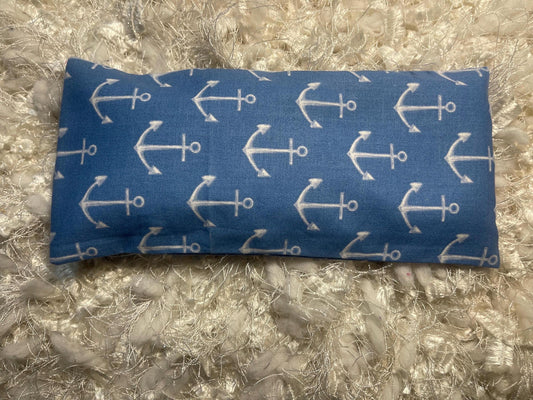 Blue Anchor sail  Eye Pillow with removable cover filled with Lavender/Flaxseed