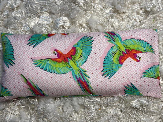 Pink Bird  Eye Pillow with removable cover filled with Lavender/Flaxseed