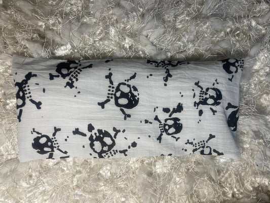 Skull Eye Pillow filled with Lavender/Flaxseed