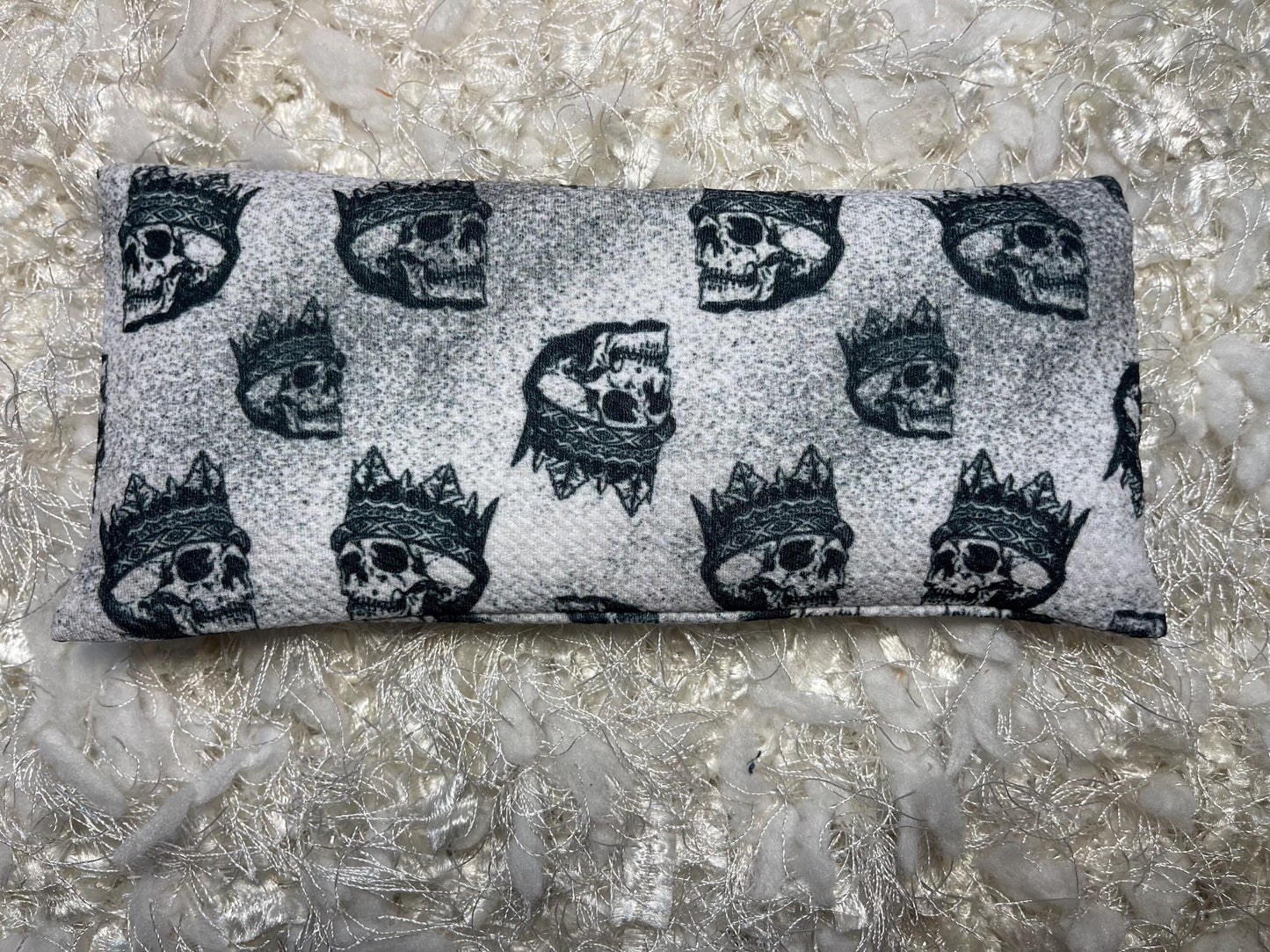 Black and White skull  Pillow with removable cover filled with Lavender/Flaxseed