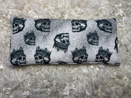 Black and White skull  Pillow with removable cover filled with Lavender/Flaxseed