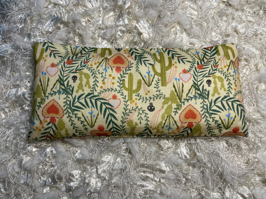 Mexican Fiesta cactus  Eye Pillow with removable cover filled with Lavender/Flaxseed