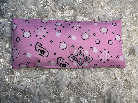 Pink Handerchief Eye Pillow with removable cover filled with Lavender/Flaxseed