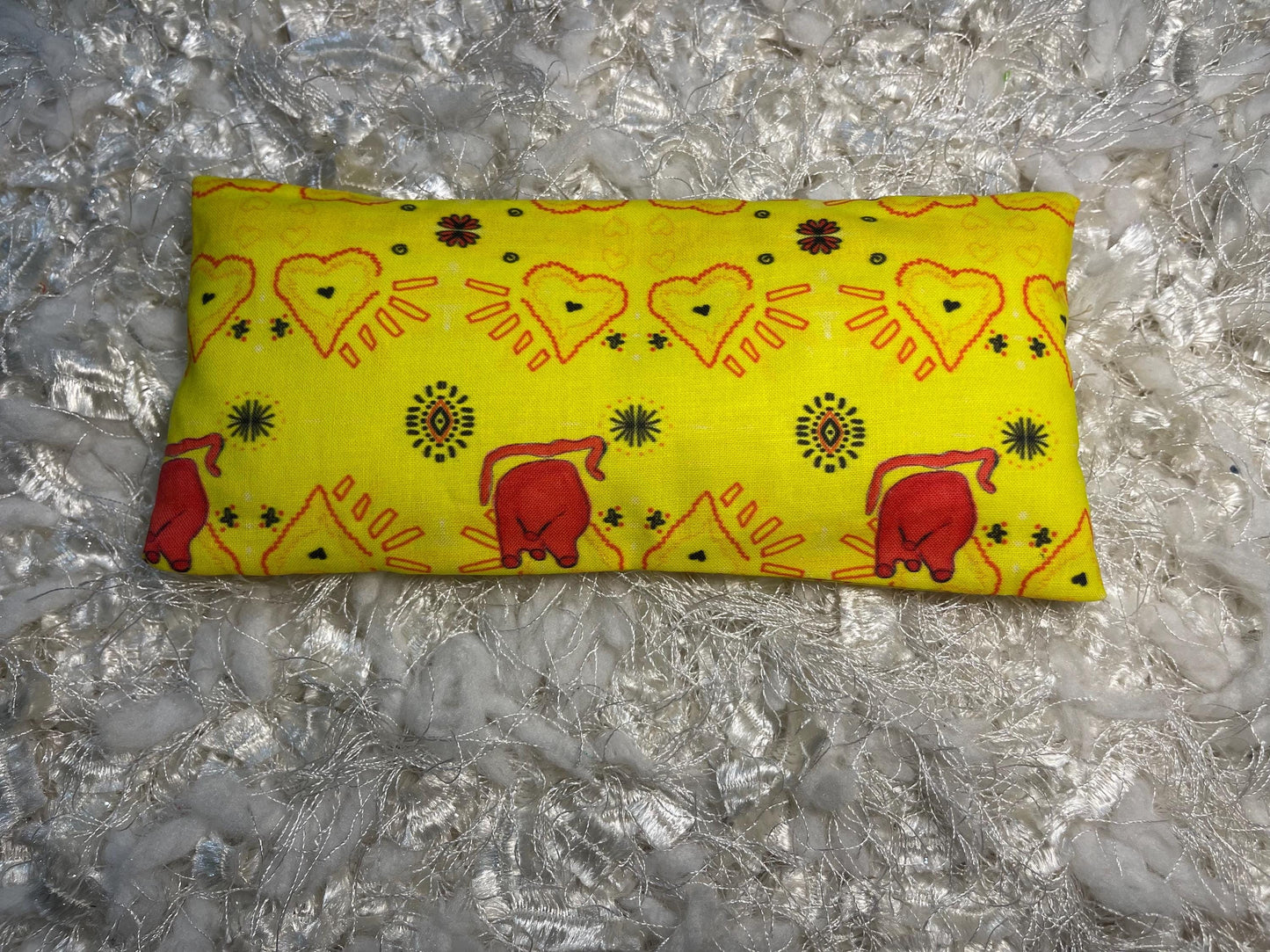 Frida sacred heart Eye Pillow with removable cover filled with Lavender/Flaxseed