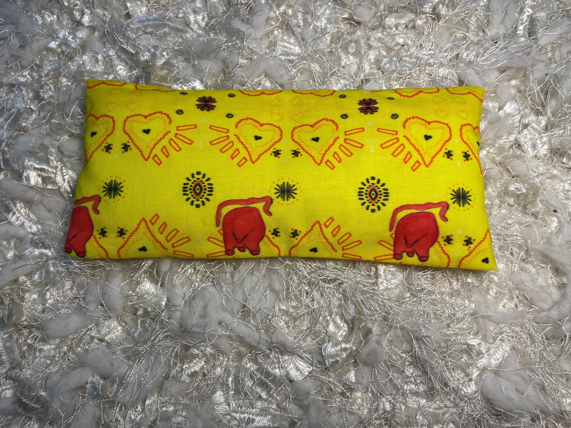 Frida sacred heart Eye Pillow with removable cover filled with Lavender/Flaxseed