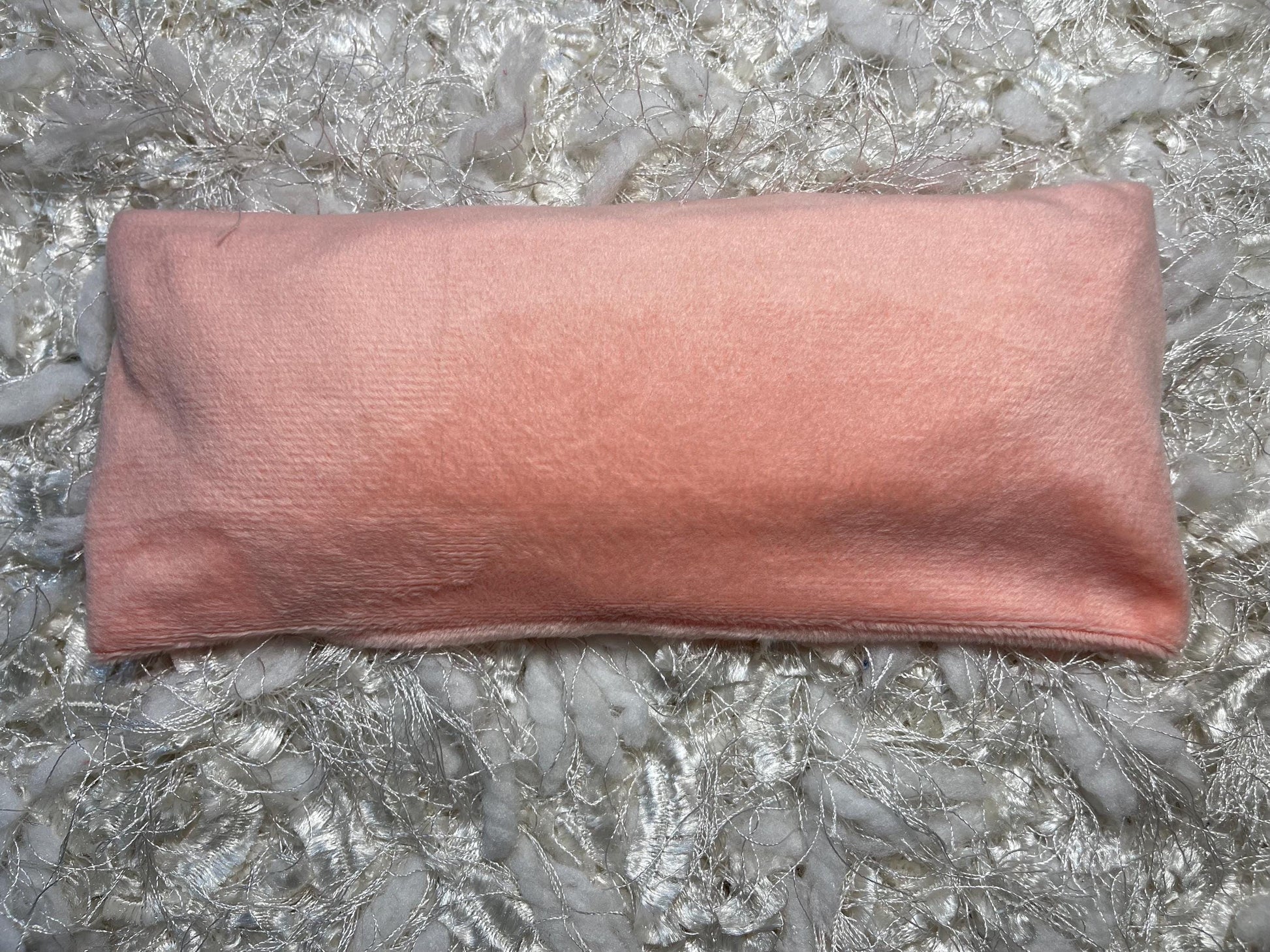 Pink Fuzzy Yoga Eye Pillow Lavender/Flaxseed