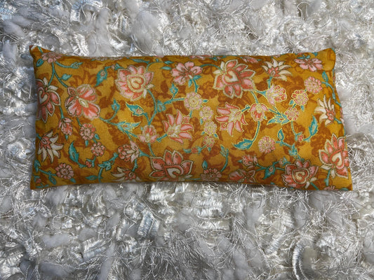 Floral Fabric Yoga Eye Pillow Lavender/Flaxseed