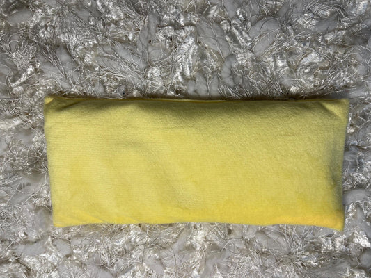 Yellow Fuzzy Yoga Eye Pillow Lavender/Flaxseed