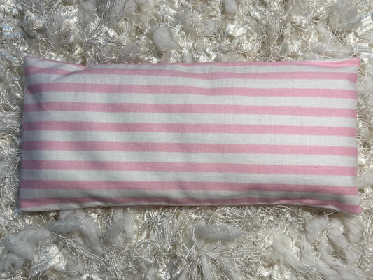 Light pink stripes Eye Pillow with removable cover filled with Lavender/Flaxseed